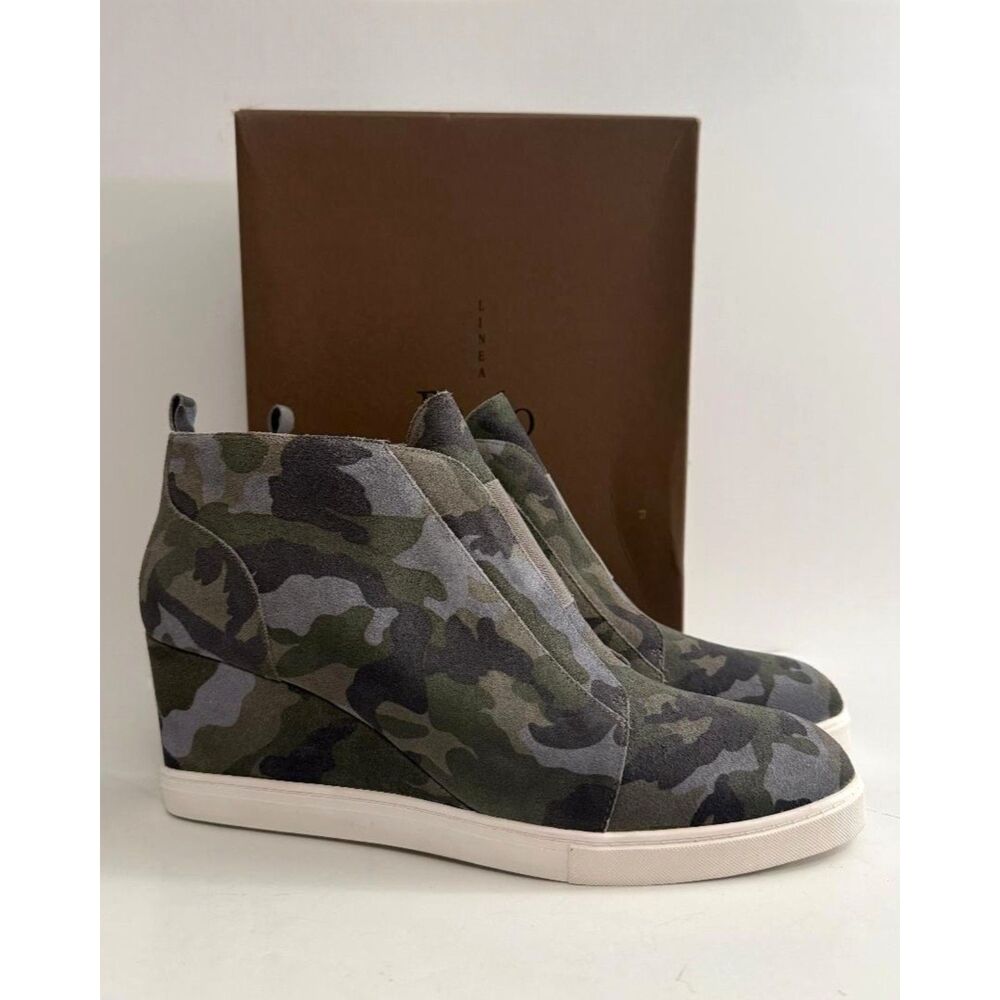 Linea Paolo FELICIA Camo Print Wedge Sneaker, NEW! Size 13M